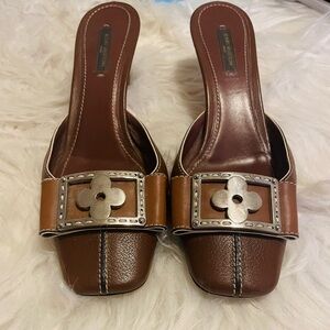 Louis Vuitton Rare Logo Mules